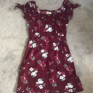 Maroon Floral Dress
